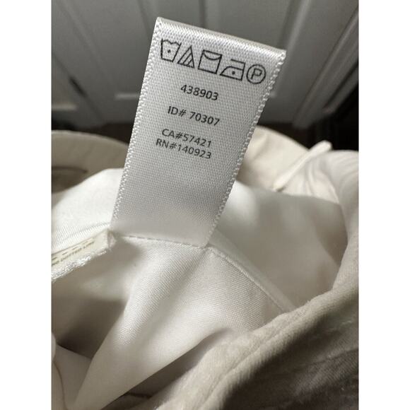 Ann Taylor LOFT Pencil Pleated Skirt Cream White Size10 Front Zip Buttons Pocket - Picture 8 of 8